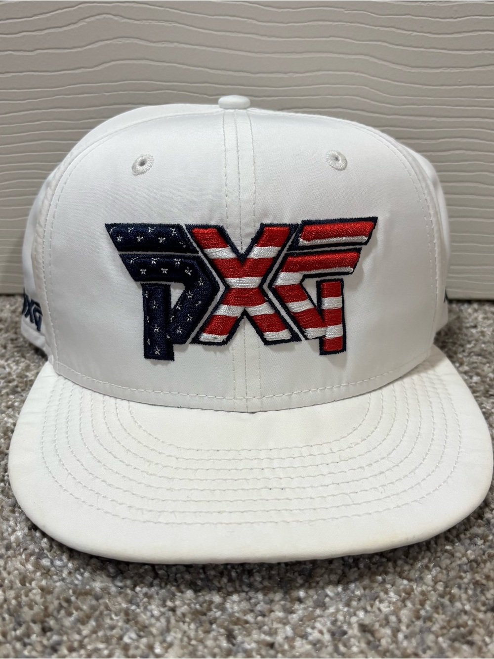 PXG New Era 9FiftyGolf Hat Cap White USA Flag Adjustable